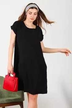 Женское повседневное платье с карманами