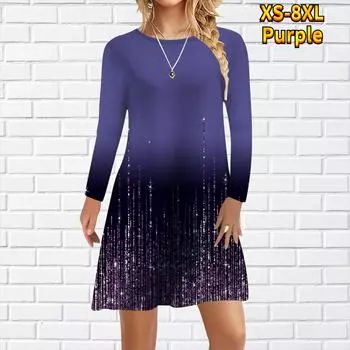 Женское повседневное платье с принтом из градиентных камней, платья для женщин с круглым вырезом и коротким рукавом, платье больших размеров XS жёлтый