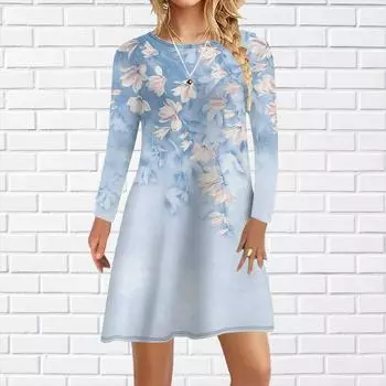 Женское повседневное платье с принтом персикового цвета Платья для женщин с круглым вырезом и коротким рукавом Платье больших размеров XS красный