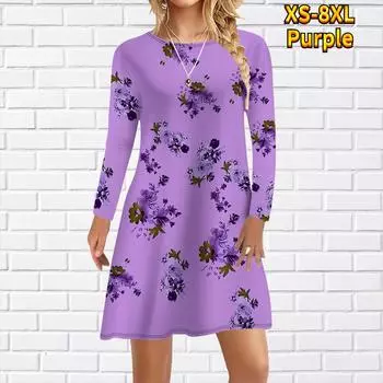 Женское повседневное платье с принтом роз Платья для женщин с круглым вырезом и коротким рукавом Платье больших размеров XS зелёный