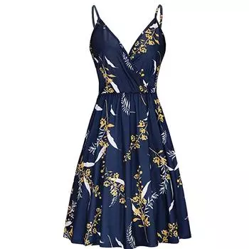 Женское повседневное свободное мини-платье модное пляжное платье без рукавов темпераментное L
