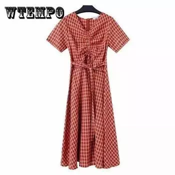 Женское повседневное винтажное супер-феечное сладкое платье для отпуска, тонкое элегантное маленькое свежее праздничное платье меньшинства XXL