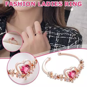 Женское позолоченное кольцо с цирконием и открытой буквой