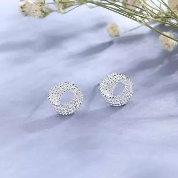 Женское простое вращающееся кольцо креативный скрученный узел модный нишевый дизайн серьги ювелирные изделия