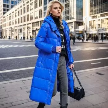 Женское пуховое хлопковое пальто с ярким лицом, свободная стирка, ветрозащитная куртка с капюшоном, осенне-зимняя утолщенная куртка с хлопковой подкладкой M красный