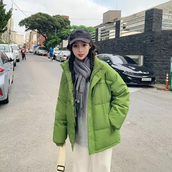 Женское пуховое пальто 2023, зимнее свободное пальто нового стиля, короткое утолщенное пальто S