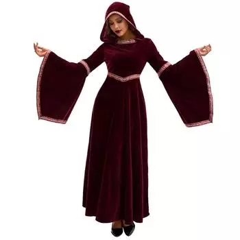 Женское ретро этническое льняное платье макси без рукавов с V-образным вырезом, вышитое лентами S красный