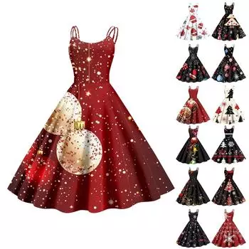 Женское рождественское платье со снежинками и сексуальным облегающим принтом с открытыми плечами в стиле панк-ретро S чёрный