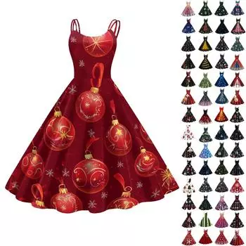 Женское рождественское платье со снежинками и сексуальным облегающим принтом с открытыми плечами в стиле панк-ретро M