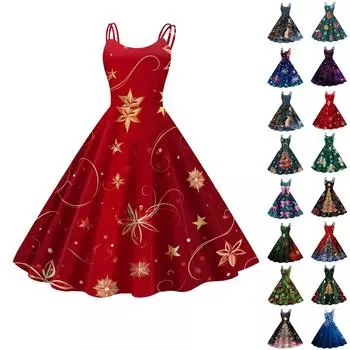 Женское рождественское платье со снежинками и сексуальным облегающим принтом с открытыми плечами в стиле панк-ретро L армия зеленый