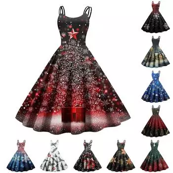 Женское рождественское платье со снежинками и сексуальным облегающим принтом с открытыми плечами в стиле панк-ретро M синий