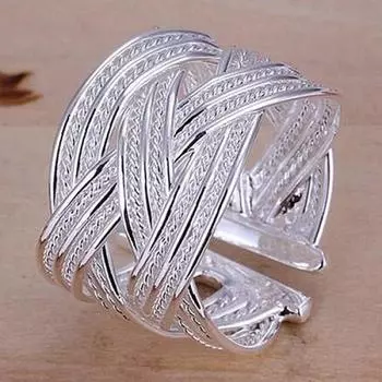 Женское серебристое кольцо с когтями из тканой сетки, ювелирное изделие в подарок, США 8