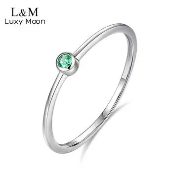 Женское серебряное кольцо S925 из стерлингового серебра, цветное сокровище, простые серебряные ювелирные изделия, женские кольца 6