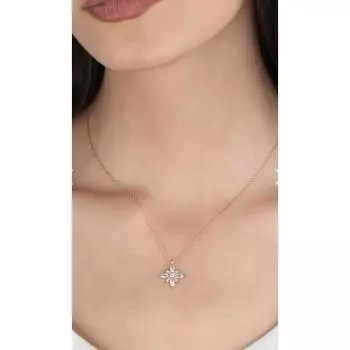 Женское серебряное колье специального дизайна «Цветок надежды»