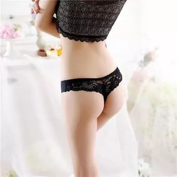 Женское сексуальное бесшовное нижнее белье, женские трусики, стринги, трусы чёрный
