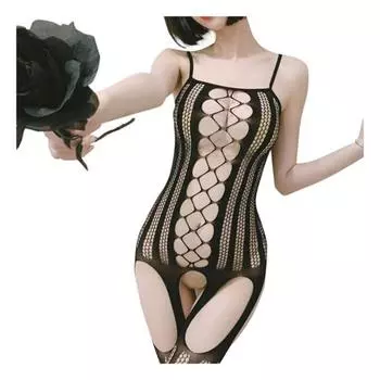 Женское сексуальное боди без рукавов с открытой промежностью, эротическое боди