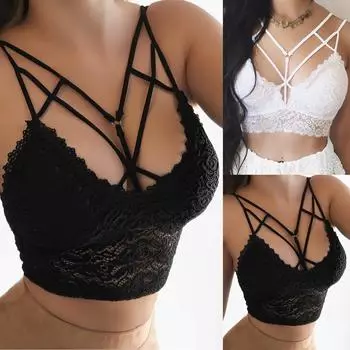 Женское сексуальное интересное однотонное нижнее белье с кружевным ремешком XXL чёрный