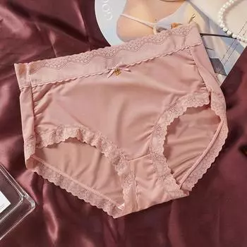 Женское сексуальное кружевное нижнее белье бесшовные трусики женское нижнее белье с высокой талией кникерсы брифы L красный