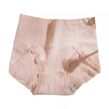 Женское сексуальное кружевное нижнее белье с высокой талией, хлопковые дышащие трусы в полоску без следов M