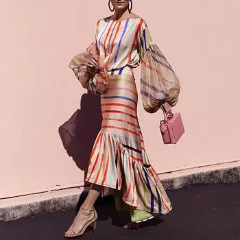 Женское сексуальное кружевное вечернее платье подружки невесты на свадьбу, длинное платье для выпускного вечера M разноцветный