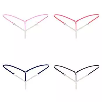 Женское сексуальное массажное нижнее белье из искусственного жемчуга, трусы, стринги, трусики Rose