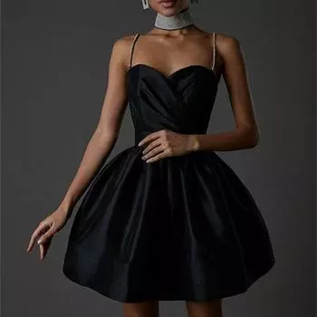 Женское сексуальное мини-платье без рукавов на тонких бретельках, женские вечерние платья Y2k в стиле ретро, элегантное вечернее платье, Vestidos, наряды S розы красного