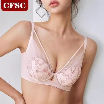 Женское сексуальное мягкое нижнее белье на косточках, ультратонкий бюстгальтер с французским кружевом 34/75BC белый