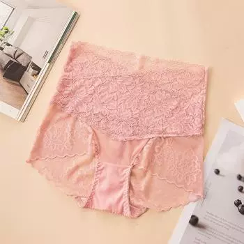 Женское сексуальное нижнее белье большого размера с высокой талией, обтягивающее бесшовное и дышащее кружевное треугольное нижнее белье для женщин M фиолетовый