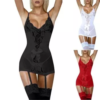 Женское сексуальное нижнее белье, пижамы большого размера, кружевная чашка с цветочным принтом, милое кружевное кружево для девочек, элегантная красивая ночная рубашка с принтом L чёрный