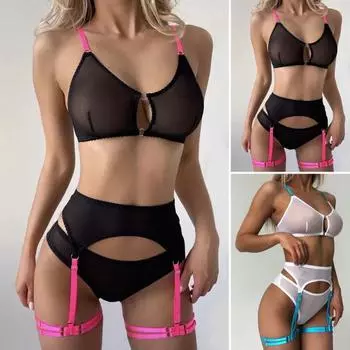 Женское сексуальное нижнее белье, подтяжки, моющиеся, не вызывают раздражения M белый