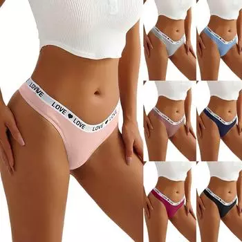 Женское сексуальное нижнее белье T-образные брюки с низкой посадкой бесшовное нижнее белье для йоги L чёрный