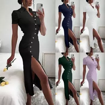 Женское сексуальное платье без рукавов на бретелях с рюшами и разрезом для вечеринки, коктейльное платье миди S чёрный