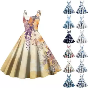 Женское сексуальное платье с открытыми плечами в стиле панк-винтаж с цветочным принтом L бежевый