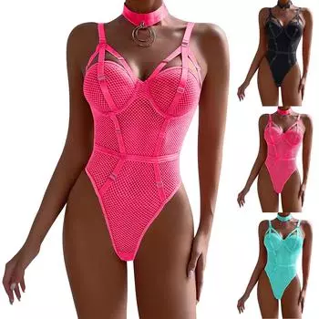 Женское сексуальное сетчатое эротическое белье с ажурным дизайном L