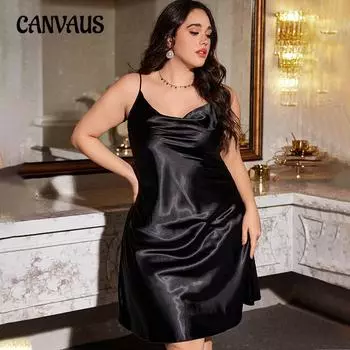 Женское сексуальное свободное платье-комбинация больших размеров, летняя домашняя одежда с открытой спиной, пижама 1XL красный