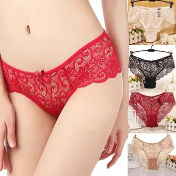 Женское сексуальное треугольное P со средней талией кружевное нижнее белье прозрачное модное мягкое S белый