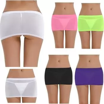 Женское сексуальное ультратонкое прозрачное нижнее белье, летние эластичные облегающие юбки с низкой талией, горячая эротическая клубная вечеринка, супер мини облегающая юбка белый