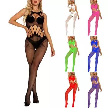 Женское сексуальное женское белье, многоцветная кружевная ажурная сумка, большой эластичный сетчатый костюм One Size