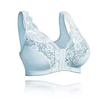 Женское сексуальное женское белье с беспроводной пряжкой спереди, кружевной бюстгальтер, жилет, нижнее белье больших размеров, ультратонкое без подкладки L