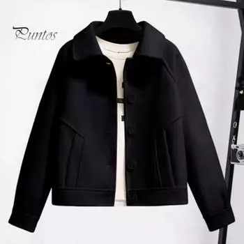 Женское шерстяное пальто осень-зима с боковыми карманами, однобортное, с капюшоном, свободное, в клетку, средней длины, плотное, сохраняющее тепло, пальто для поездок на работу, свиданий, путешествий M бежевый