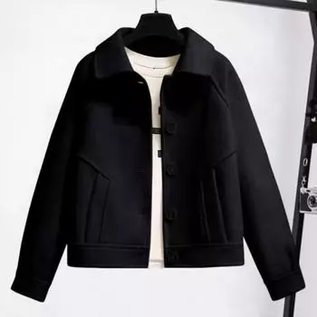 Женское шерстяное пальто осень-зима с боковыми карманами, однобортное, с капюшоном, свободное, в клетку, средней длины, плотное, сохраняющее тепло, пальто для поездок на работу, свиданий, путешествий M розовый