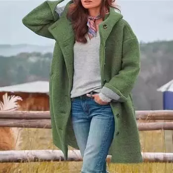 Женское шерстяное пальто S