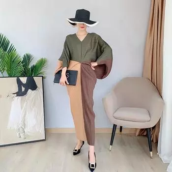 Женское складное платье с рыбьим хвостом, женское темпераментное свободное платье больших размеров, подходящее по цвету платье one size жёлтый