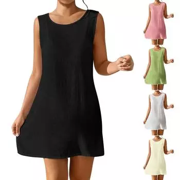 Женское сплошное сексуальное пляжное платье с открытой спиной L бежевый