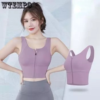 Женское спортивное нижнее белье, однотонное, сексуальное, эластичное, облегающее, майка для йоги, тренировочный бюстгальтер для бега и фитнеса S фиолетовый