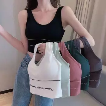 Женское спортивное нижнее белье, топ без рукавов, женский бюстгальтер для фитнеса и йоги, нижнее белье с подкладкой, летняя спортивная одежда для спортзала, укороченный топ S