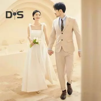 Женское свадебное платье атласное на шнуровке с лямкой на плечо с бантом и квадратным вырезом трапециевидной формы с большими качелями сплошной цвет без рукавов вечернее платье для фотосъемки XXL белый