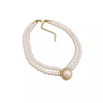 Женское сверкающее новое платье-ожерелье с цепочкой на ключицу One Size белый