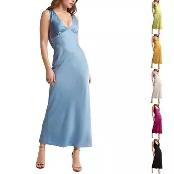 Женское свободное длинное платье с шифоновым цветочным принтом и короткими рукавами с рюшами и V-образным вырезом, модное струящееся платье с талией S