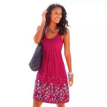 Женское свободное мини-платье без рукавов с цветочным принтом, женский летний повседневный праздничный сарафан S темно-синий